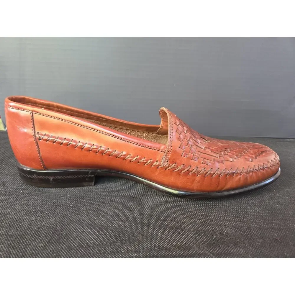 MENS SHOES 9.5 91/2 D GIORGIO BRUTINI BROWN LOAFERS VG CONDITION